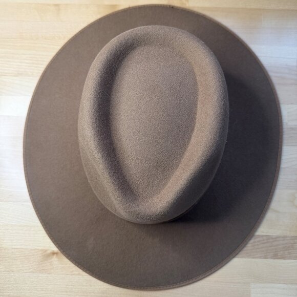 Will + Bear Andy Oak Wide Brim Felt Fedora (Brown, Size Large) — Like New - Picture 11 of 16